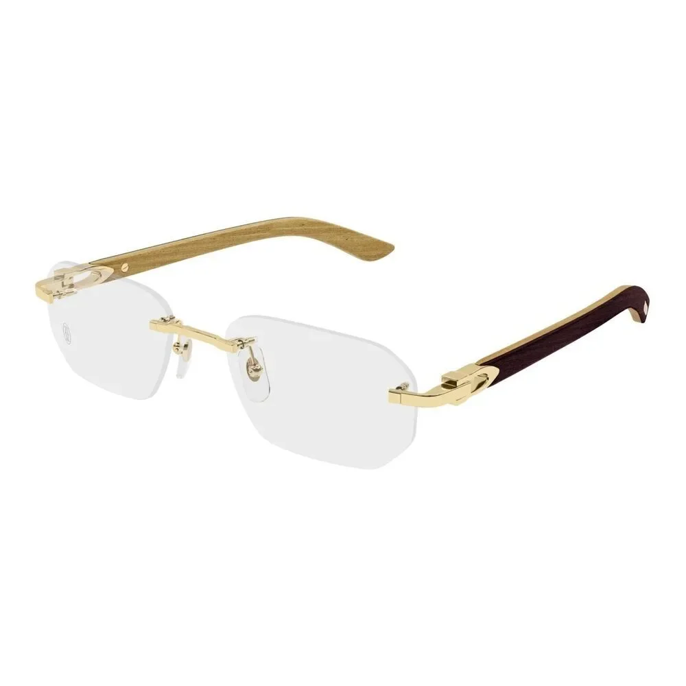 Cartier CT0583o-002 Eyeglasses Gold Burgundy Metal
